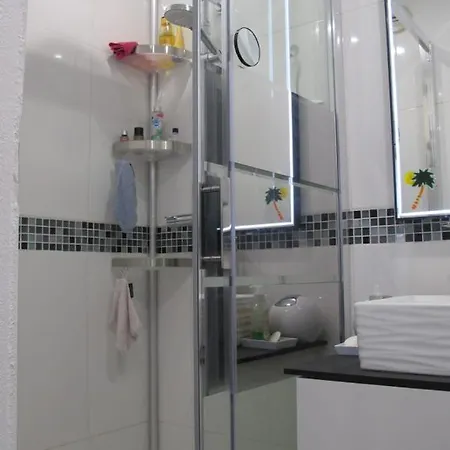 Tres Beau 2 Pieces Climatise Tout Equipe Avec Vue Mer Et Garage Appartamento *